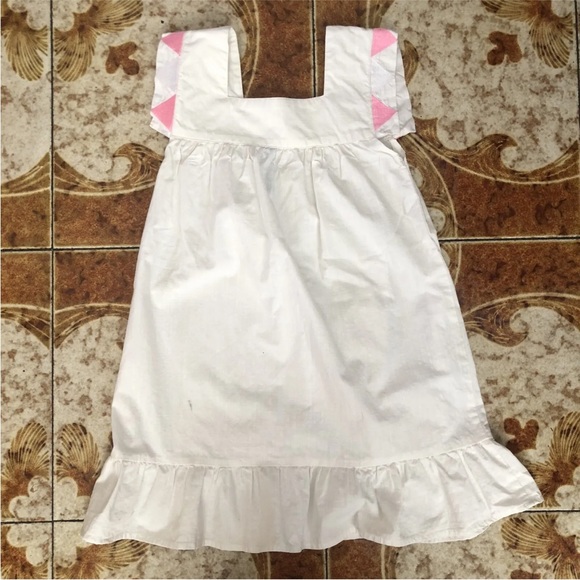 ROXY girls White Cotton dress size 8 Kids Embroidered Floral - Picture 2 of 7